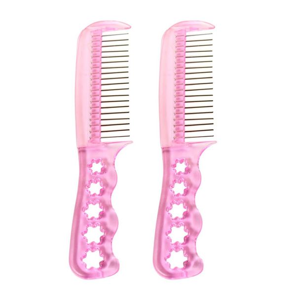 FRCOLOR 2pcs Comb Wig Brush Doll Hair Brush Wig Wire Brush Hair Wire Brush Mini Wet Hair Brush Hair Combs Set Small Pocket Travel Detangler Hair Brush Curls Baby Hairbrush Wig Care Tool