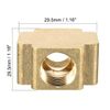 sourcing map Brass Cross Pipe Fitting 1/4 PT Female Thread 4 Way Connector