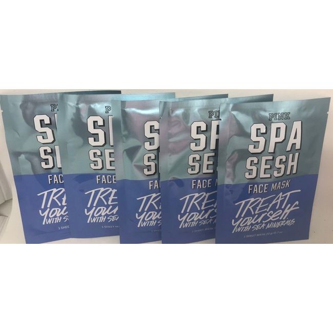 5 VICTORIA'S SECRET PINK SPA SESH FACE MASK TREAT YOURSELF SEA MINERALS