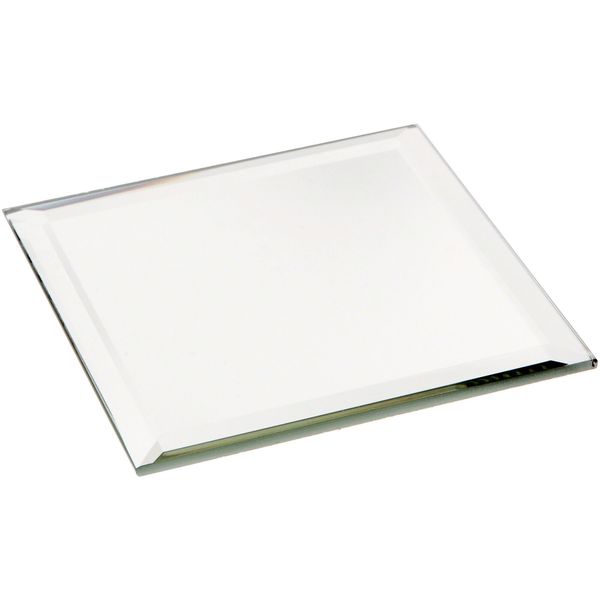 Plymor Square 3mm Beveled Glass Mirror, 3 inch x 3 inch (Pack of 6)