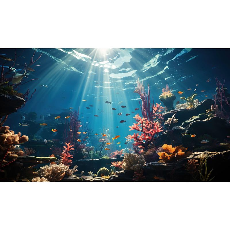 Ocean Floor Aquarium Background Under The Sea Coral Reef Fish Tank ...