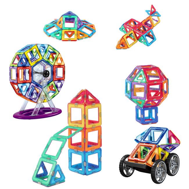 Magformers Lot of 30 Magnetic Building Tiles Boy Girl Ferris Wheel