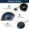 Fogbush PC External Power Button, 2Pcs PC External Power Switch Computer Power Button Desktop Power Button Remote Start Computer Motherboard Power Switch Extension Cord with LED Light - Black/180cm
