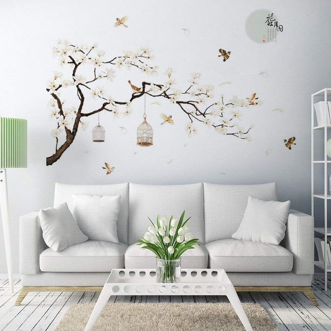 Colorful Flower Wall Stickers ,Removable Flower Wall Decals DIY Peel and  Stick Art Wall Decor Mural for Nursery Baby Kids Bedroom Living Room  Kitchen Home Decoration 