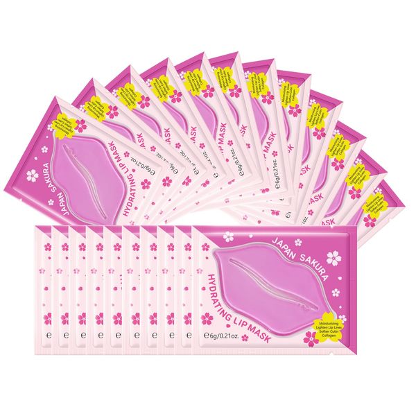 20PCS Cherry Blossom Lip Masks -Sakura Lip Care for Women - Lip Masks Nourishe and Protect Lips - Lip Repair - Alleviates Lip Lines and Exfoliates - Prevents Chapped, Dry Skin and Other Situations