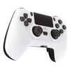 Unique Pure Color Replacement Shell (DTC) Designed for eXtremeRate PS4 Controller JDM-040/050/055, Upgrade Board & Ergonomic Shell & Back Button & Trigger Stop (Controller Not Included) 【White】