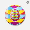 Diamond Pattern Easter Egg | 4'' X 4'' Round Decorative Magnet
