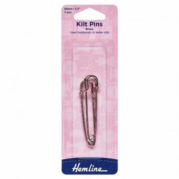 Hemline Kilt Pins Silver - per Pack