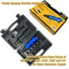Rivet Gun Adapter For Grill Blind Riveting Tool Setter Kit 6 Nosepieces Riveter