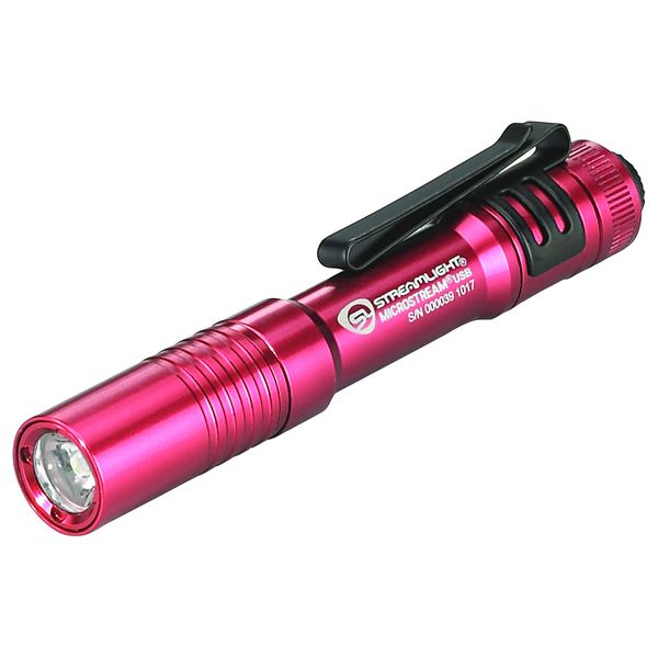 Streamlight 66605 MicroStream 250-Lumen EDC Ultra-Compact Flashlight with USB Rechargeable Battery, Box, Red