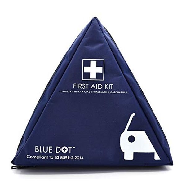 Blue Dot BSI Compliant Vehicle First Aid Kit in Triangular Bag