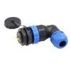 ZBLZGP SD20 Waterproof Connector IP68 Round LED Power Cable Plug Socket Wire Electrical Panel Mount Solder Connector (Right Angle Back Nut, 2 Pin 25A)