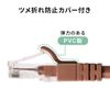 Sanwa Direct 500-LAN6T05D LAN Cable, 5m CAT6 Stranded Straight, Orange