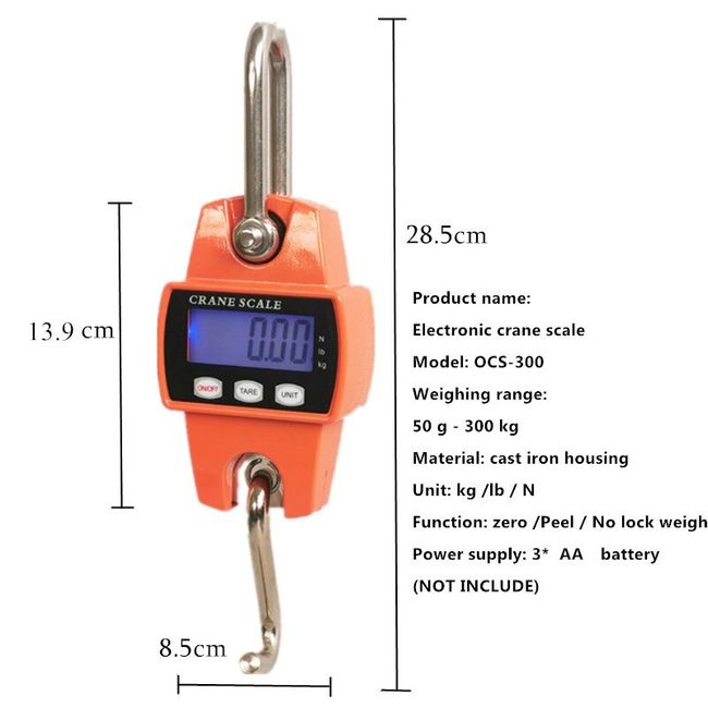 hoist hook scale ocs digital crane