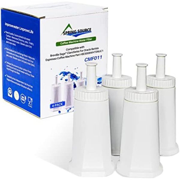 Spring Source 4Pcs Water Filter for Sage Coffee Machine 990/980/500/878/875/880/