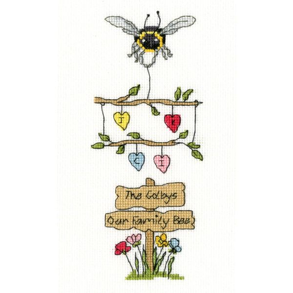 Bothy Threads Cross Stitch Kit - Our Family Bee