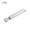 sourcing map 2pcs SQ5 Square Screwdriver Bit 1/4" Hex Shank 2" Length Magnetic Security Screw Driver Power Tool