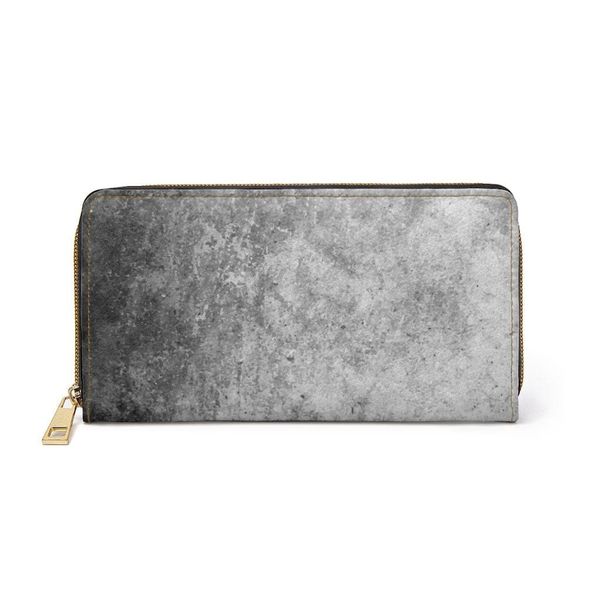 Womens Wallet, Zip Purse, Black & Grey - One size