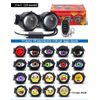 LED Dynamic Pupil Devil Eyes Remote Control Projector Lens Headlight 33 Modes