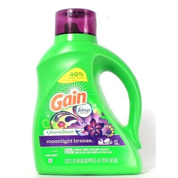 1 Bottle Gain 70 Oz Aroma Boost Febreze Fresh Moonlight Breeze 45 Lds Detergent