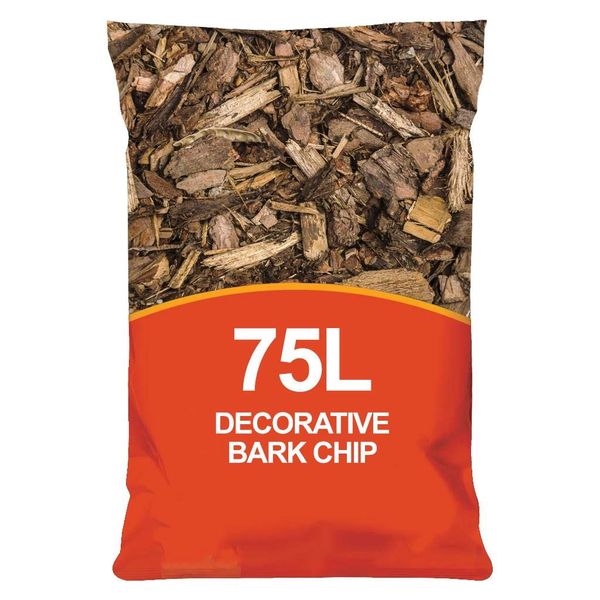 simpahome 75L Decorative Landscape Bark Spruce Wood Bark Chipping Mulch for Landscaping, Top Dressing, Paths & Play Areas.