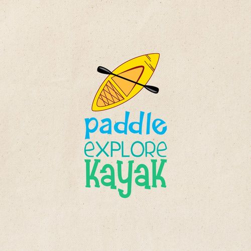 CafePress Paddle Explore Kayak Tote Bag Reusable Natural Beige Canvas Shopping Bag