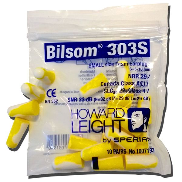 Howard Leight Bilsom 303S Earplugs Pocket Pack, Pack of 20, 303S