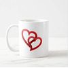 Two Hearts Entwined, 11 oz Large Handle Ceramic Mug