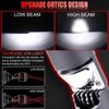 PAIR H4 Mini Bi-LED Projector Lens Hi/Lo Beam Left Right Hand Drive Motorcycle