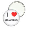 I Love Strawberry - 55mm Round Compact Mirror
