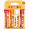 Burt's Bees Lip Balm, Moisturizing Lip Care For All Day Hydration, 100% Natural, SuperFruit - Pomegranate, Coconut & Pear, Mango, Pink Grapefruit (4 Pack)
