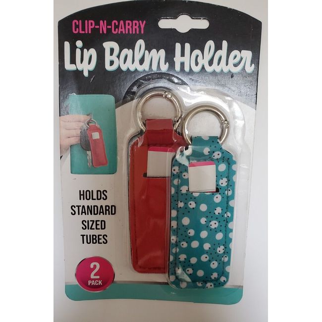 Clip-N-Carry 2 Lip Balm Holders With Keyring