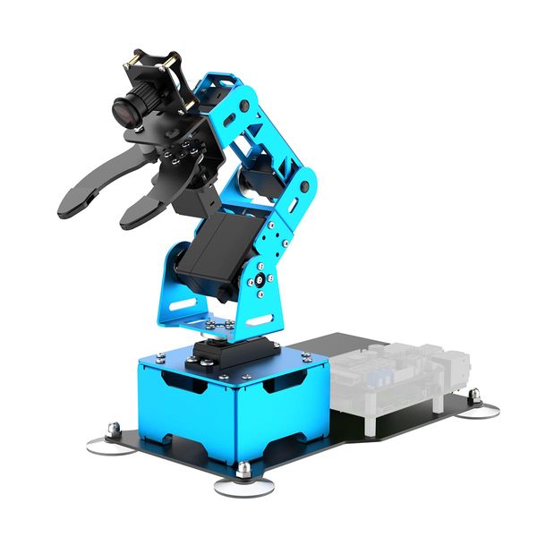 HIWONDER 5DOF AI Vision Robotic Arm Powered by Raspberry Pi 4B Mini Programmable Desktop Robot Kit DIY Robot for Open Source(Without Raspberry Pi Board)