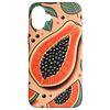 iPhone 16 Plus Tropical Papaya with Leaves Summer Vibe Case