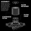 Vacmaster Standard Cartridge Filter and Retainer for Dry Pick-Up – VCFS