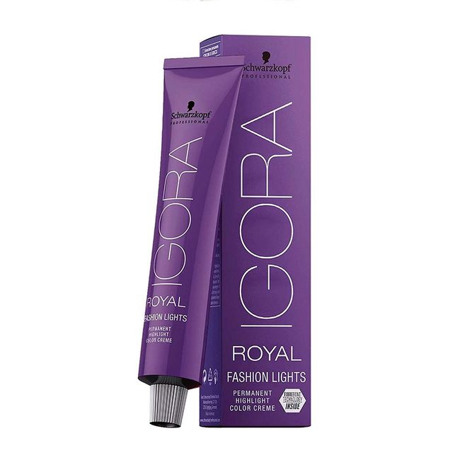 Schwarzkopf Igora Royal Fashion Lights Permanent Highlight Color Creme with Fibrebond Technology (L-89 Red Violet)