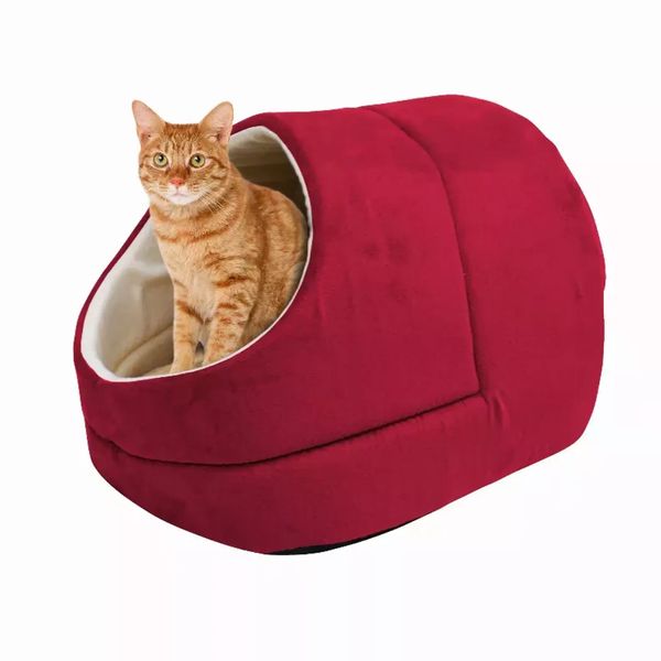 Cat Cave for Cat and Warming Burrow Cat Bed, Pet Hideway Sleeping Cuddle GOOPAWS