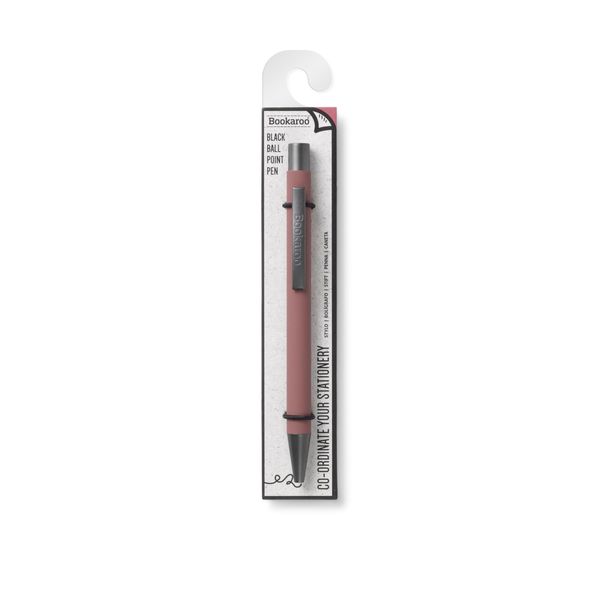 IF Bookaroo Pen, soft touch, colour coated pen with black ink - BLUSH