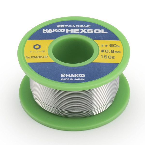 HAKKO FS402-02 HEXSOL Wound Solder for Precision Printed Circuit Boards 5.3 oz (150 g)