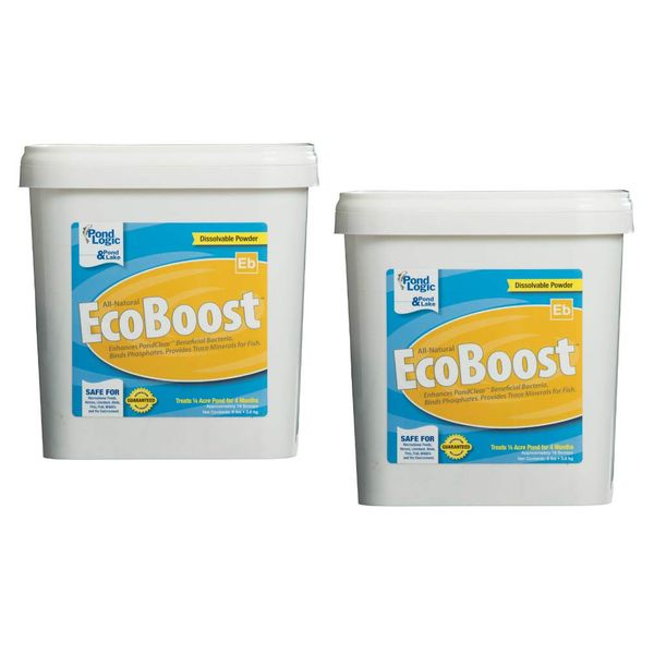 Airmax EcoBoost Water Clarity & Natural Bacteria Enhancer - 16 Scoops (8lb Bucket), Treats Up to 1/4 Acre Pond Up to 4 Months