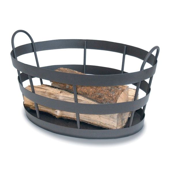 Shaker, Graphite Firewood Log Basket Bin Holder, 4 Units