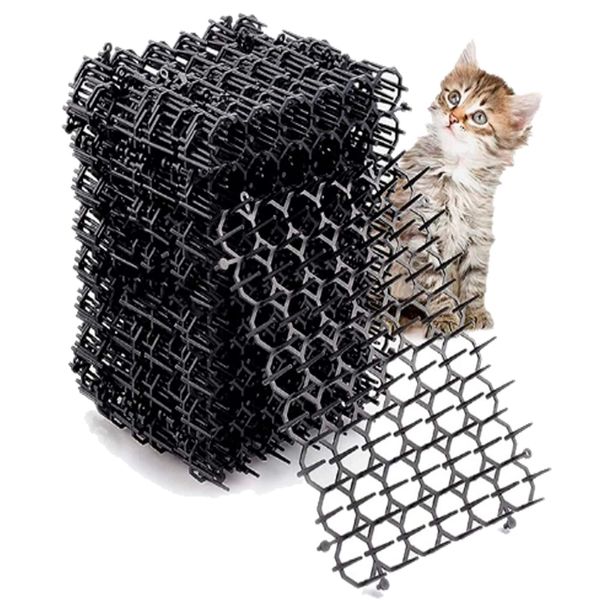 S.fields.inc Cat Repellent Sheets, Spiny Mat, 12 Pieces, Bird Repellent, Dove Repellent, Mesh