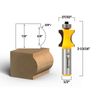 3/8" Radius Convex Edge Router Bit - 1/2" Shank - Yonico 13110