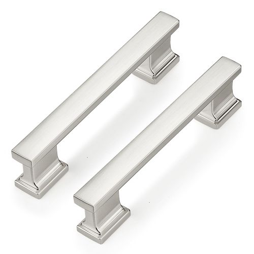 Probrico 10 Pack 3 3/4 Brushed Nickel Cabinet Pulls, Satin Nickel Cabinet Handles, Heavy-Duty Drawer Pulls for Dresser Hardware, Corrosion-Resistant Handles for Cabinets and Drawers