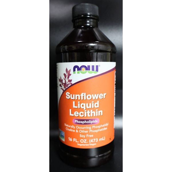 NOW Sunflower Liquid Lecithin Phospholipids, 16 fl oz, EX: 06/2026