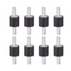sourcing map 8 x 8mm Rubber Mounts,Vibration Isolators,Shock Absorber with M3 x 8mm Studs 8pcs