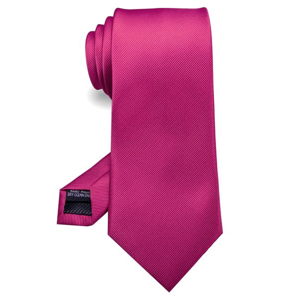 JEMYGINS 3.15" Hot Pink Tie Wedding Business Silk Necktie for Men (8cm)