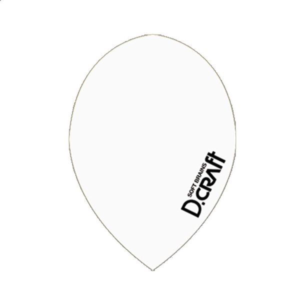 D.CRAFT Deekraft DC Flight Teardrop White Darts Flight