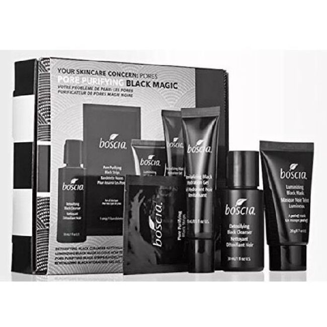 NEW Boscia 4-Piece Sephora Gift Set Black Magic Pore Purifying Kit (Read Des.)