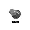 Rebower Potentiometer Knob Shaft Insert D Type Switch Knobs, [for Audio Device] - 6.4mm/ Black White/ 4Pcs